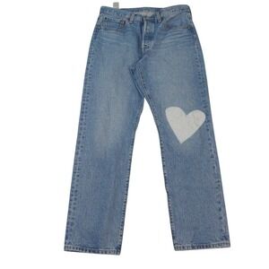 Levis 501 150th Anniversary Womens Jeans 31x30‎ Heart Patchwork Limited Edition